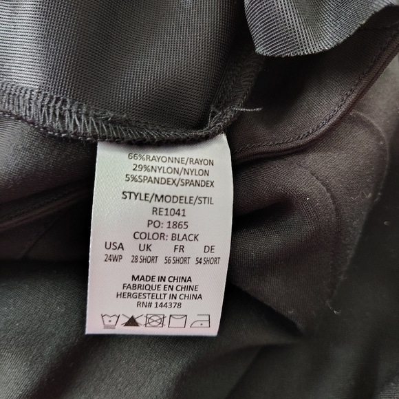 Rekucci Woman Secret Figure Tummy Control Boot cut Black Pants 24wp - Picture 9 of 10